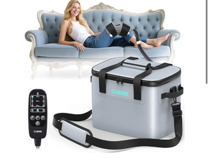 lot 1316 image: CUEME Cold Therapy Machine with Programmable Timer, Ice Machine for Knee After Surgery, Knee Replacement Recovery System, Cryotherapy Pain Relief, wCompression Pad for Shoulder, Hip, Ankle and Foot