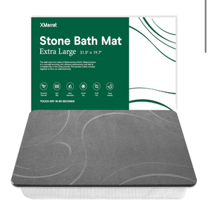 lot 5001 image: Large Stone Bath Mat, Super Absorbent Diatomaceous Earth Bath Mat Large, Quick Drying Non-Slip Diatomite Stone Bath Mats for Bathroom, Easy to Clean (Dark Grey, Extra Large 31.5 x 19.7)