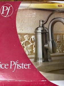 lot 900 image: Pfister Brushed Nickel Faucet, New