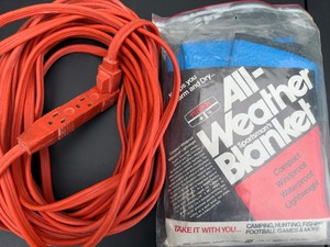 lot 408 image: Extension Cord, All Weather Blanket