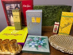 lot 134 image: Vintage Cologne, Perfume, Soap, Vanity Decor