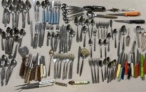 lot 145 image: Misc Flatware, Knives, Bottle Openers