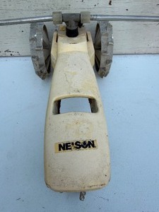 lot 423 image: Nelson Rain Train Cast Iron Traveling Lawn Sprinkler