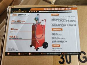 lot 2058 image: (LHR-GCT30) Landhonor - 30 Gallon Gas Caddy Tank - Unused