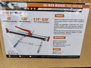 lot 2062 image: (LHR-MTC48) LandHonor - 48Inch Manual Tile Cutter - Unused