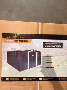 lot 2085 image: (LHR-MS0608) Landhonor - 6ft x 8ft Metal Shed - Unused