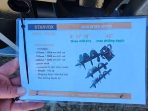 lot 7026 image: (VOX-ASA) StarVox - Mini Skid Steer Auger 3-piece Set - Unused