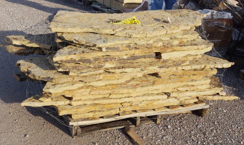 lot 5029 image: Oklahoma Brown Rustic oversized 1 (-) thick flagstone (approx. 3,114 lbs)  - Landscaping Rocks - Beautiful