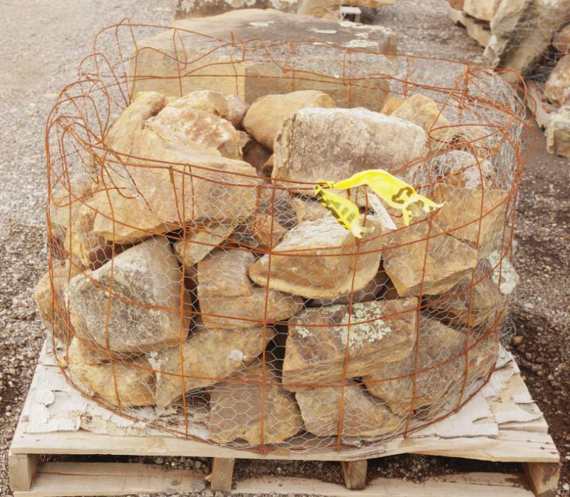 lot 5052 image: Partial basket of Moss Rocks  - Landscaping Rocks - So cool and stylish too