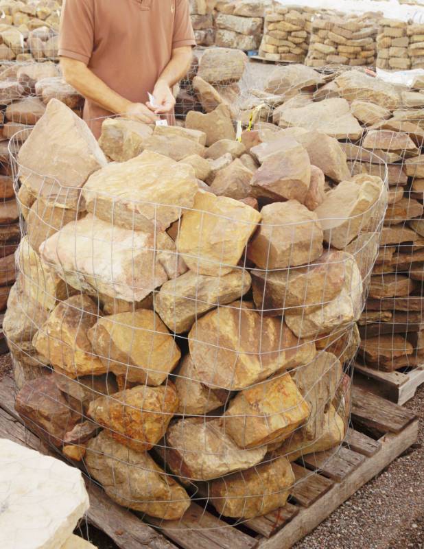 lot 5055 image: Basket of Moss Rock chunks - edging  - Landscaping Rocks - Wow