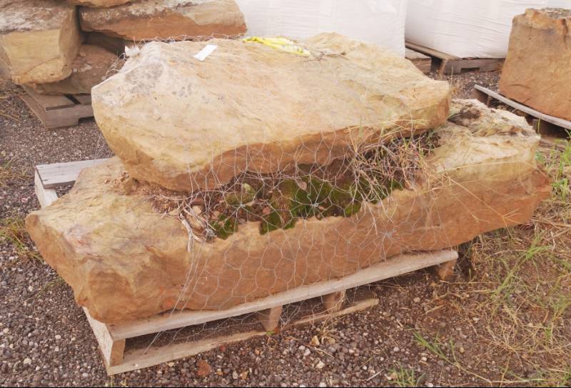 lot 5061 image: 2 (qty.) Moss Rock boulders - sandstone  - Landscaping Rocks - Yes, these are awesome