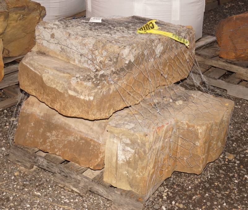 lot 5062 image: 3 (qty.) Straight-edge Moss Rock boulders  - Landscaping Rocks - Awesome Must see