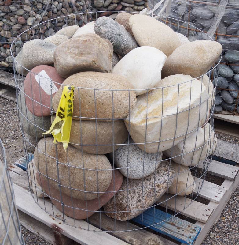 lot 5068 image: 6-12 Colorado Premium River Rock basket  - Landscaping Rocks - Plenty of rocks here