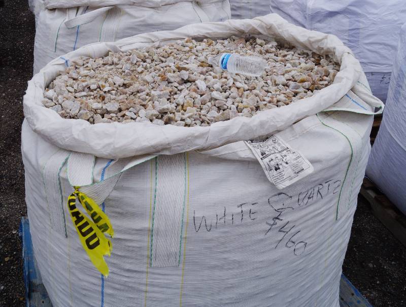 lot 5080 image: Approx. 3,000 lbs. bag of Colorado White Quartz - Less than 1.5