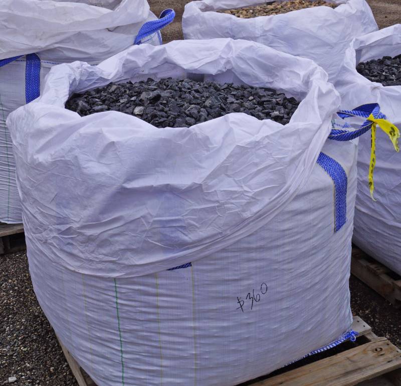 lot 5089 image: Approx. 3,000 lbs. bag of Black Obsidian Chips  - Landscaping Rocks - Wow