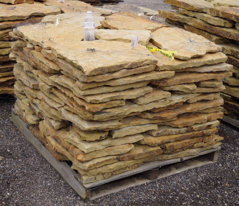 lot 5100 image: Oklahoma Tan Light-Rustic Flagstone  - Landscaping Rocks - Design it yourself