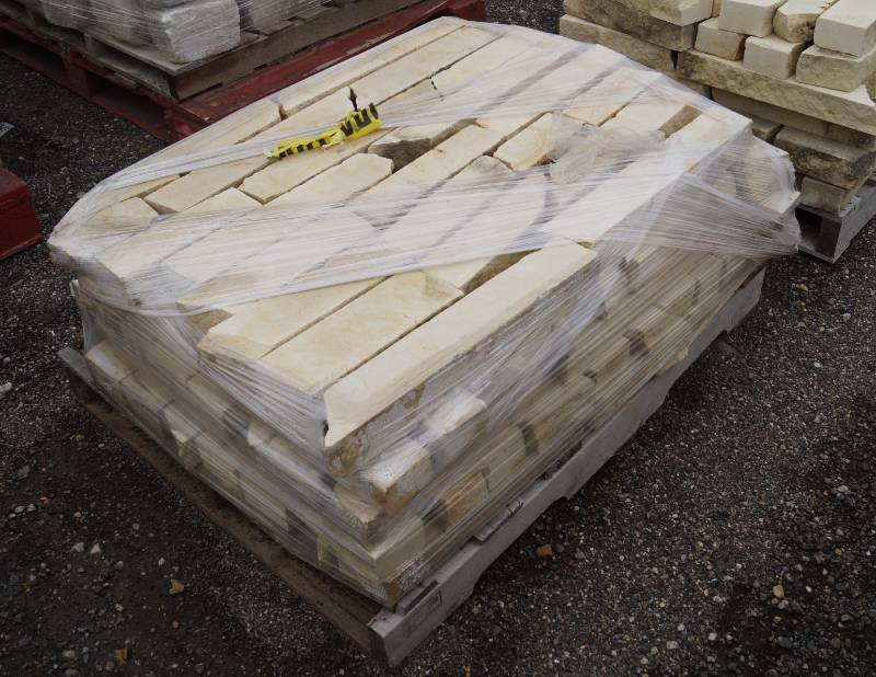 lot 5111 image: Cut Limestone edging 2� thick (Approx. 120 linear feet)  - Landscaping Rocks - So cool and stylish too