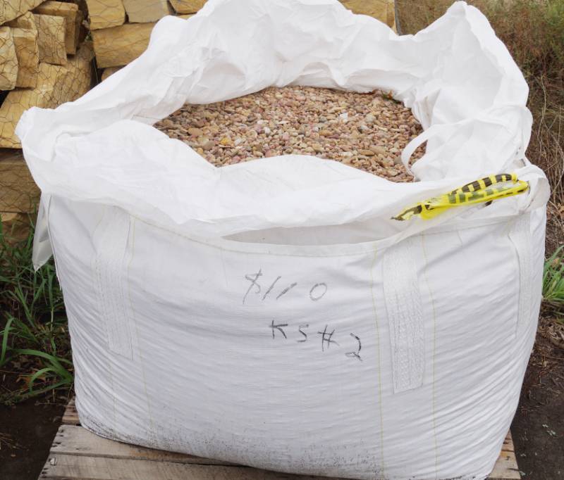 lot 5117 image: Approx. 2,000 lbs. bag of Kansas #2 River Rock  - Landscaping Rocks - Design it yourself