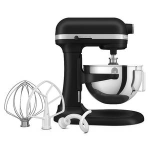 lot 37010 image: KitchenAid 5.5qt Bowl-Lift Stand Mixer KSM55 Black Matte 11 Speeds, 500W, Stainless Steel, Dishwasher-Safe Parts - Retail $500