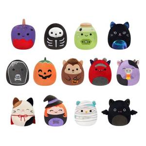 lot 37029 image: Squishmallows 2.5 Halloween Calendar Plush - 13pk Stuffed Animals Variety Set, Polyester Material - Retail $35