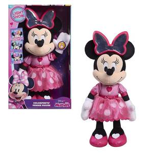 lot 37030 image: Disney Jr. Colorfinity Minnie Mouse Interactive Plush Toy Over 40 Interactions Ages 3 and Up - Retail $40