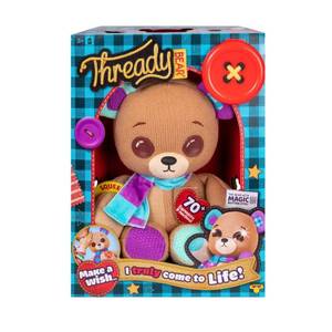 lot 37032 image: Thready Bear Interactive Fabric Teddy, Encourages Creative Thinking - Retail $50