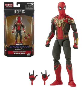 lot 37035 image: Marvel Legends Series Integrated Suit Spider-Man 6-inch Collectible Action Figure Toy, 2 Accessories - Retail $35
