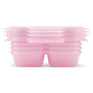 lot 37038 image: Ello 8pc Snap and Nest Snack Divided Food Storage Containers Pink - Retail $16
