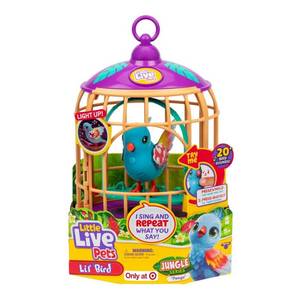 lot 37054 image: Little Live Pets Lil Bird & Cage - Jungle Series Pango - Retail $20