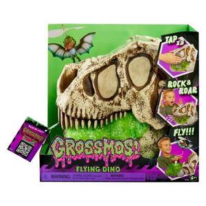 lot 37056 image: GrossMos Flying Dino Assortment Interactive - Green ABS Dinosaur Figure by MGA Entertainment - Retail $30