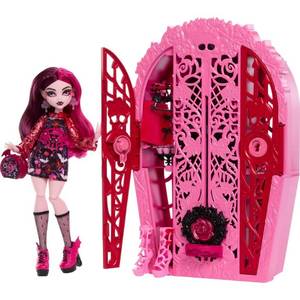 lot 37070 image: Monster High 10.5 Skulltimate Secrets Garden Mysteries Playset, Draculaura Doll with 19 Surprises - Retail $33