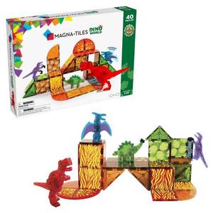 lot 37100 image: MAGNA-TILES Dino World 40pc - Retail $79