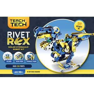 lot 37117 image: TEACH TECH Rivet Rex.12 TTG618  STEM Educational Science Toy for Kids  Solar Hydraulic Robot - Retail $35