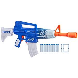 lot 37166 image: NERF Fortnite Blue Shock Dart Blaster - Retail $48