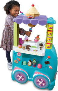 lot 37177 image: Play-Doh Kitchen Creations Ultimate Ice Cream Truck Toy Playset, Food Truck Toys for Kids, 27 Accessories, 12 Cans, Preschool Toys for 3 Year Old Girls & Boys and Up, Non-Toxic - Retail $110
