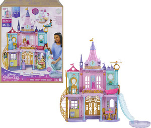 lot 37178 image: Disney Princess Ultimate Castle Doll House with Lights & Sounds & 25 Accessories Pieces, 4 ft Tall - Retail $183