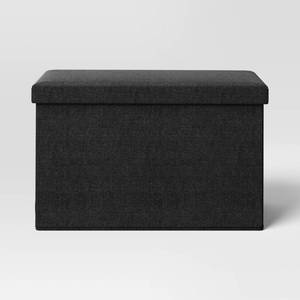 lot 37191 image: 24 Collapsible Double Storage Ottoman Black - Room Essentials�� - Retail $40