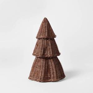 lot 37217 image: Medium Scalloped Rattan Christmas Tree - Threshold�� designed with Studio McGee - Retail $18