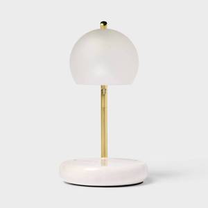 lot 37218 image: Candle Lamp Warmer White Frosted - Threshold�� - Retail $30