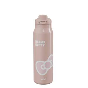 lot 37224 image: Zak Designs 24oz Hello Kitty Stainless Steel Vacuum Insulated Chug Bottle Tan - Retail $19