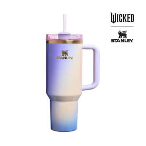lot 37225 image: Stanley 40 oz Stainless Steel H2.0 Flowstate Quencher Tumbler Glinda For Good - Retail $55