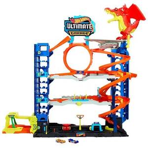 lot 38838 image: Hot Wheels City Ultimate Garage Playset Plastic Toy Vehicle Set, Includes Car, Non-Powered, Adult Assembly Required, Ages 4 - Retail $161