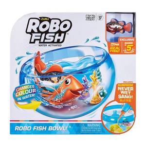 lot 38901 image: Robo Fish Robotic Swimming Pets Fish Tank Playset by ZURU - Retail $43