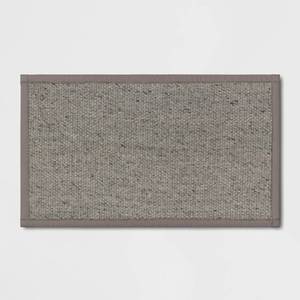 lot 38922 image: 34 x 20 Textured Pet Kitchen Rug Gray - Threshold�� Geometric Skid-Resistant Indoor Accent Mat, Machine Washable - 2 Pack - Retail $35