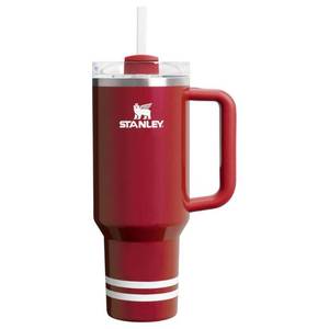 lot 38941 image: Stanley 40 oz Stainless Steel H2.0 Flowstate Quencher Tumbler Heritage Red Shimmer - no straw  - Retail $45