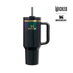 lot 38942 image: Stanley 40 oz Stainless Steel H2.0 Flowstate Quencher Tumbler Elphaba For Good - Retail $55