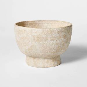 lot 38958 image: 10 Pedestal Paper Mache Bowl - Threshold�� designed with Studio McGee - Retail $25