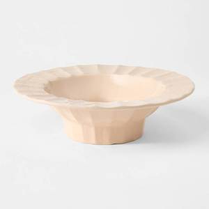 lot 38965 image: Ceramic Hand Molded Pedestal Bowl Pink - Threshold�� designed with Studio McGee - Retail $25
