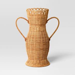 lot 38982 image: Loop Rim Wicker Vase - Threshold�� - Retail $35