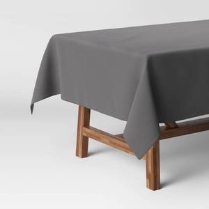 lot 38988 image: 120 x 60 Solid Tablecloth Gray - Threshold�� Traditional Rectangle, Cotton & Recycled Polyester, Summer Decor - Retail $24